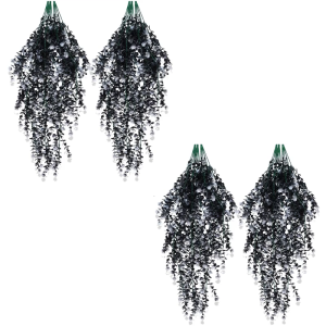4pcs Artificial Eucalyptuses Stem Rustproof Metal Frame Easy To Hanging Faux For Indoor Outdoor Decoration
