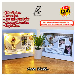 Bingkai Custom Pop Up 5R 18x13cm (Taylor) || Kado ulang tahun Graduation Anniversary Valentine wedding dll aesthetic estetik murah bisa request Foto Kaca