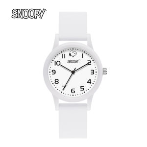 นาฬิกาควอตซ์สนูปปี้นาฬิกาสายรัดซิลิโคนทั้งชายและหญิงสำหรับการสอบ