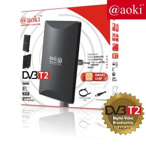 Aoki AT-3000 Antena TV Tabung LED Digital luar dalam indoor outdoor AT-3000 Kabel Antena 10 Meter