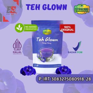 Teh Glown Syifacare | Teh Celup 100% Bahan Herbal Alami | Teh Bunga Telang Untuk Kulit Lebih Glowing