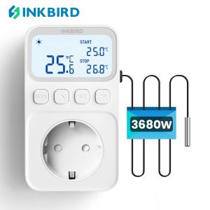 INKBIRD C226T Plug-in Hẹn Giờ Nhiệt Điện Áp Tối Đa 16A 3680W Lập Trình sưởi ấm và làm mát Bộ điều khiển nhiệt độ Với Thời Gian Điều Khiển cao thấp báo động nhiệt độ Lạnh Chậm Trễ Chức Năng Bộ Nhớ