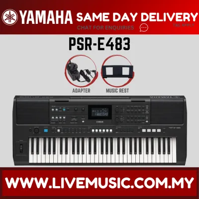 YAMAHA PSR-E483 61Keys Keyboard Piano w/Accessories ( PSRE473 / E473 PSR E483 PSR-E483 ) Replace PSR-E473 PSRE473