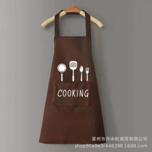 Kitchen Apron Hand Wiping / Waterproof Neck Hanging Pocket Cooking Baking Apron Dapur 围裙家用厨房做饭围腰防水防油
