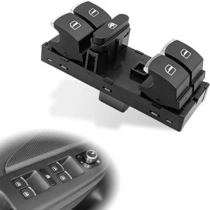 STYLETENK Front Left Side Power Window Switch 5ND 959 857 Electric Power Electric Window Switch Universal Master Switch Master Window Switch For CADDY MK3 GOLF MK5 MK6 JETTA