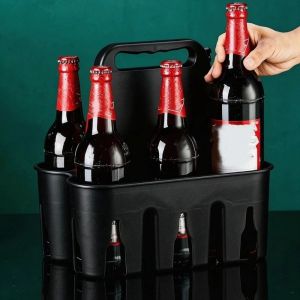 ILOIQD 6 Pack Capacity Portable Beer Holder Plastic Cup Organizer Drink Holder Practical Beverage Display Water Bottles Carrier Bar Party