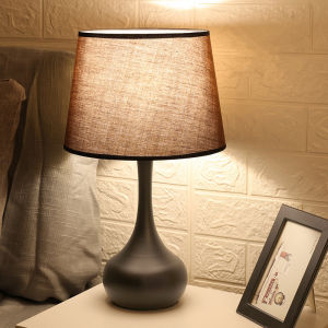 American Household Metal Table Lamp Energy-saving Bedroom Bedside Lamp LED Study Desk Lamp Fixtures Modern Simple Home Living room Decoration -UK Plug