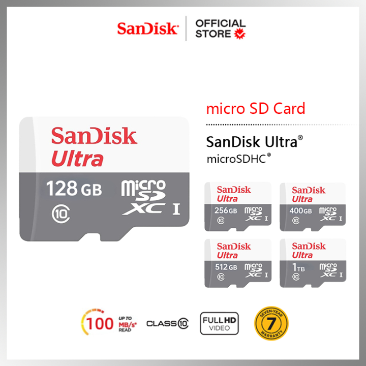 SanDisk Ultra Micro SDXC 128GB 256GB 512GB 1TB Class 10 UHS-I Memory ...