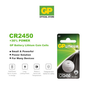 GP Lithium Coin Cells Battery CR2450 [ Card of 1s ] (DL2450 KECR2450 BR2450 E-CR2450 KL2450 ECR2450 KCR2450)