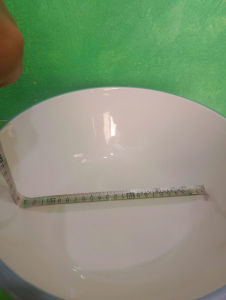 Thau sứ chậu sứ trắng viền xanh lớn