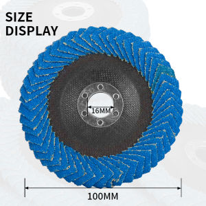 BAI WEN 100mm/115mm/125mm Abrasive Flap Disc Premium Zirconia Sanding Grinder Disc Grinding Angle Grinder For Metal 4"/4.5"/5"
