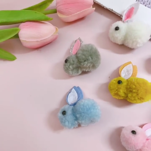 Assorted Bright Crafting Supplies 35Pcs of Colorful Bunnies Ideal for Spring Celebration Basket Stuffers and Party Fav