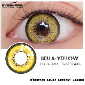 【Bayar Di Tempat&SPOT】Eyeshare 1Sepasang BELLA RED / YELLOW / PURPLE / GREEN Big Eye Normal Lensa Kontak Softlens Halloween ANIME Soflen Untuk Riasan SOFTLENS MINUS 0.00 DIAMETER 14.5MM（kotak lensa gratis）Gadis ajaib mata komik