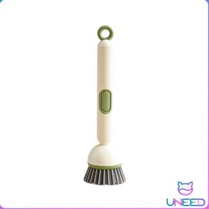 UNeed Long Handle 360° Rotatable Kitchen Cleaning Brush Built-in Soap Dispenser for Pot Bowl Sink