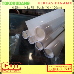 025 mm Mika Film Putih Ukuran 40x100 cm Kertas Pelapis Gulung Motor Listrik Hiasan Lampu Kesenian