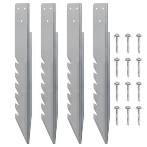4Pcs Post Anchors Ground Spikes Swing Fixings Windproof Rainproof Swing Ground Anchors for Kids Swing Wooden Playhouse