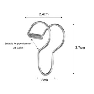 20PCS Stainless Steel Hanger Windproof Buckle Anti-slip Fixed Lock Hanger Home Clothes Hanging Organizer Hooks