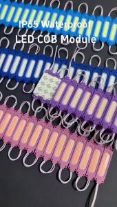 New 10pcs/lot 12V Multi-color LED COB Module Light for Backlight Shop Banner Christmas Decoration Warm White Pink IP65 Waterproof