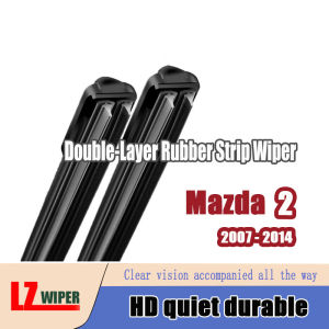 2007-2014 Mazda 2 Wiper Blade for M2 Hatchback Sportback or Sedan Car Window Wipers Set