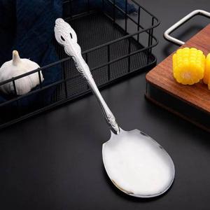 1/12Pcs Restaurant Serving Spoon Durable Stainless steel household vegetable spoon
