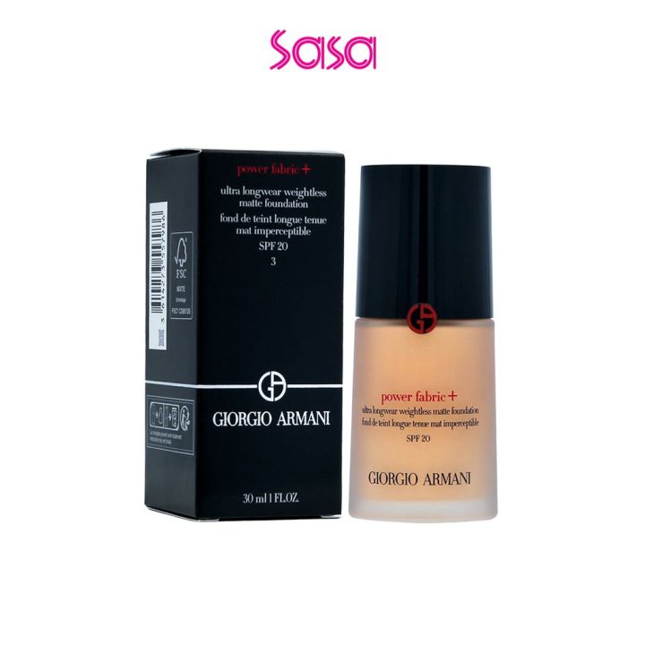 Giorgio Armani Power Fabric+ Ultra Longwear Weightless Matte Foundation ...