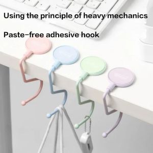 Metal Handbag Hook Morandi Color Exquisite Table Top Hook Portable 360° Rotatable Schoolbag Hook