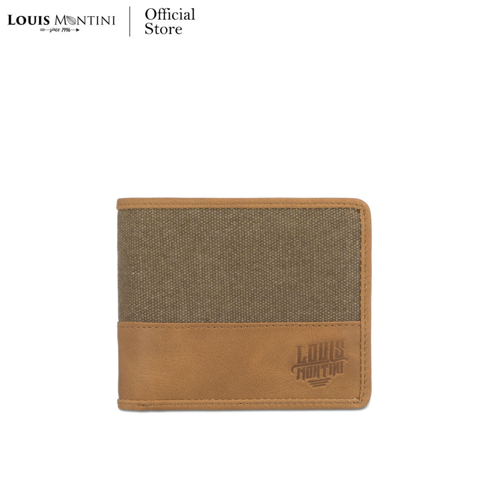 Montini (The Canvas) Genuine Cow Leather Mixed Canvas Mens Wallet TTM124. 