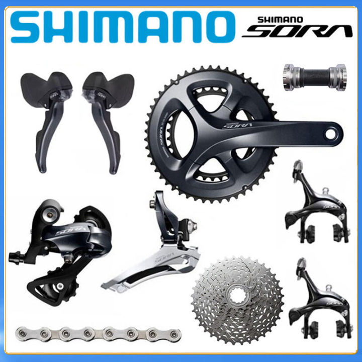 Shimano SORA R3000 Groupset 2x9 Speed Road Bike R3000 165mm 170mm 175mm  50-34T Crankset With