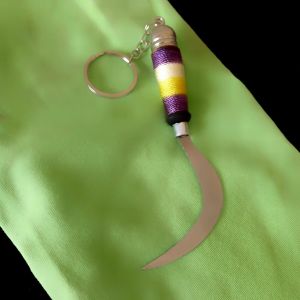 Robagin GKC2 celurit 11 cm gantungan kunci etnik souvenir oleh oleh madura keren murah