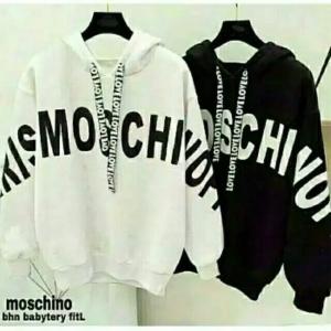 Aurafashion sweater hoodie moschi / sweater wanita terbaru