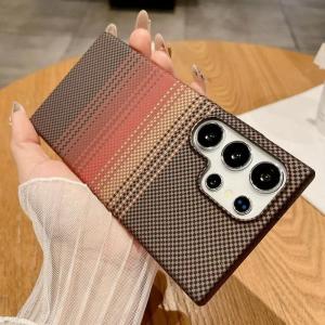 Ultra Thin Matte Carbon Fiber Texture Magnetic For Magsafe Case For Samsung S25 S24 S23 S22 Note 10 Plus 20 Ultra Hard PC Cover