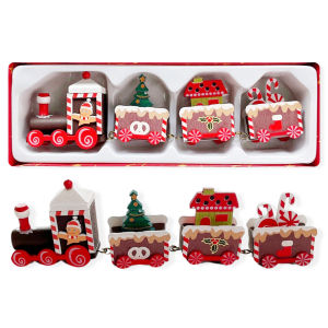 Pinky Bee Dekorasi Natal Kereta Kayu 67414400