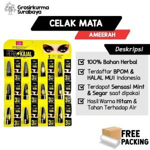 ORIGINAL CELAK AMEERAH KECIL BPOM Dengan Sensasi Mint Untuk Mata Kosmetik Eyeliner Herbal Sehat