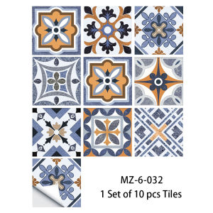 Fasimiyu สติ๊กเกอร์ติดผนัง PVC กันน้ำ กันความชื้น 20cm*20cm*10pcs มีกาวในด้านหลัง วอลเปเปอร์ผนัง วอลเปเปอร์ติดผนังห้องครัว ทําให้บ้านของคุณสวยขึ้น