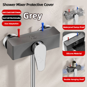 Protective Cover Shower Mixer Child Safe Anti Scald Tap Sleeve with Hooks and Shelf HDB Bathroom Accessories