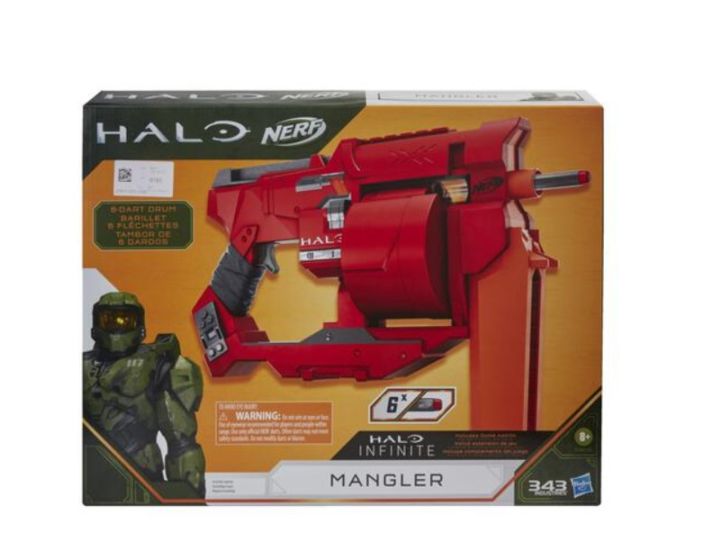 Hasbro Nerf Halo Mangler Dart Blaster With PullBack Priming Handle