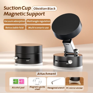 Vacuum Suction Cup Magnetic Mobile Phone Holder High Quality Adjustable Car Navigation Holder Portable Foldable Adsorption Bracket