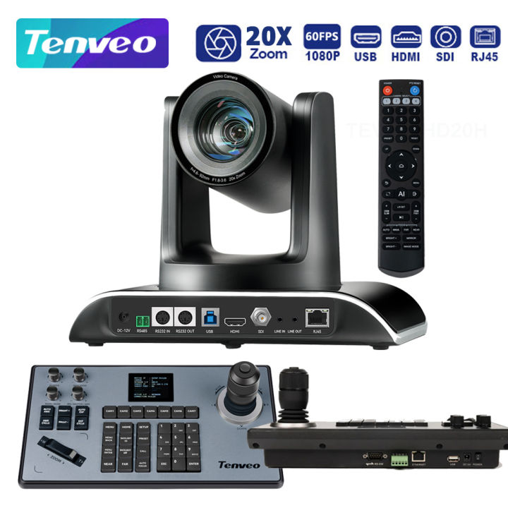 With Visca Over IP PTZ Keyboard Controller Tenveo HD 1080p60fps HDMI