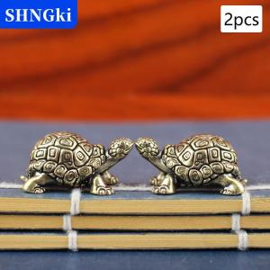 [COD] 🔥🔥🔥SHNGki Đồng nguyên chất bức tượng Rùa đồng cổ điển rùa bức tượng Máy tính để bàn phong thủy trang trí thu nhỏ đồ cổ trà Pet hàng thủ công Quà Tặng