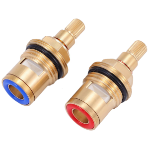 Strong Brass Double Thread Replacement Cartridges Ceramic Disc Technology Fast Response Water Flows Control for Home