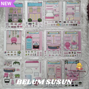 Paper Doll Toca Boca Pink & White Mainan Edukasi Anak Bongkar Pasang Quiet Busy Book Melatih Motorik