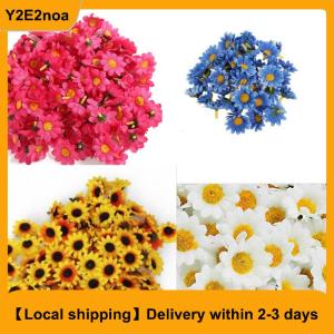 【Local shipping】 100Pcs Artificial Gerbera Daisy Silk Flowers Heads For DIY Wedding Party