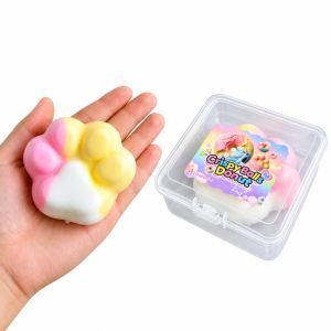 NEMOPH Bánh rán Đồ chơi bóp nặn hình sáp bị nứt Sô cô la Bàn chân mèo Quả bóng phát ra âm thanh giòn kêu Quà tặng Thủ công mỹ nghệ Đồ chơi bóp cảm giác Để Giảm Căng Thẳng Và Lo Âu