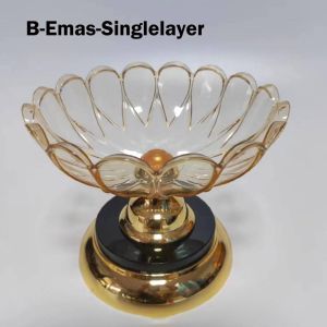 Piring Hidangan Crystal Bisa Putar Piring Buah Unik Piring Kue Piring Pesta Party Mangkuk Makanan Permen Buah Di Meja Ornamental Fruit Plate Piring Buah Multi-Lapis Meja Kopi Ruang Tamu Piring Buah Hias Ornamen Piring Buah