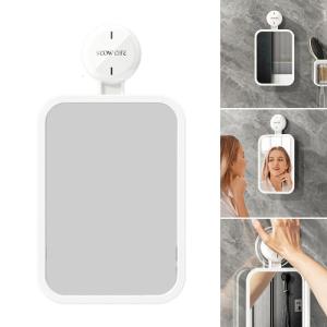 Bathroom Suction Cup Shower Mirrors Women Beauty Makeup Cosmetic Mirror Wall Shave Mirrors For Shaving Enduring