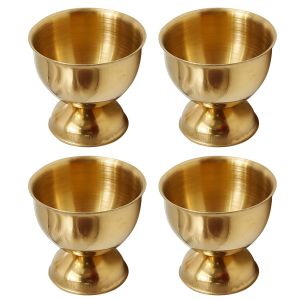 4PCS Egg Cup Holder Untuk Perlengkapan Makan Hotel Restoran Cafe Hiasan Dekorasi Dapur Stainless Steel