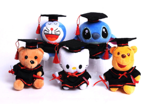 Dr Bear Soft Toy 13cm 20cm 30cm 40cm Plush Toys Gift Present Suitable For Graduate Bouquet  Mainan Patung Graduasi 博士 娃娃 维尼熊 松鼠 吉蒂猫 叮当 麦兜猪