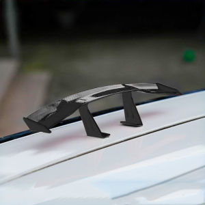 Car Mini Tail Wing Carbon Fiber Look Modified Tail Wings Simple Model Auto Rear Spoiler Decoration Car Accessories