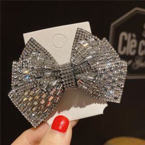 F4 Jepit Rambut Pita Kristal Permata Rhinestone Crystal Glitter Butterfly Hair Bow Clip HCO018