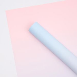 Kertas Buket Bunga Gradasi Cellophane Gradient Matte Double Border Flower Wrapping KB6174